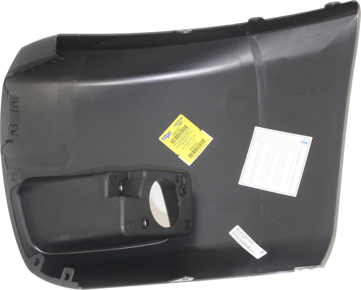 Primed Front Bumper End RH with Fog Light Hole T4344