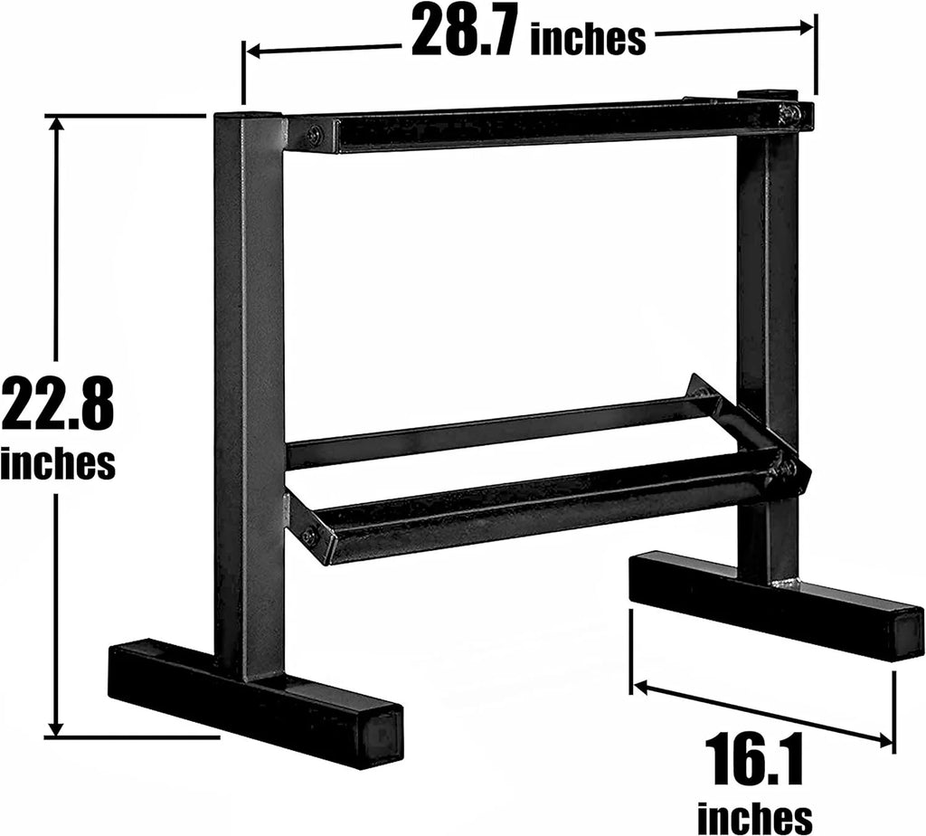 Rubber Coated Hex Dumbbell Set With Storage Rack J62322
