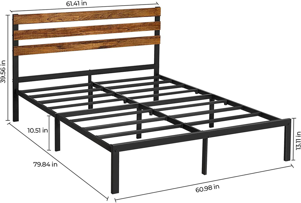 Full Size Bed Frame with Wooden Headboard C192035