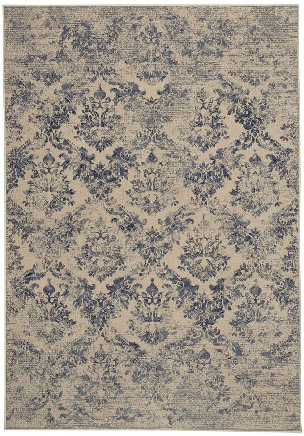 Azure Rectangle Machine Woven Rugs D27236