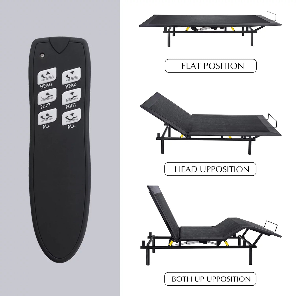 Queen Size Ergonomic Electric Adjustable Bed Base Frame L74079
