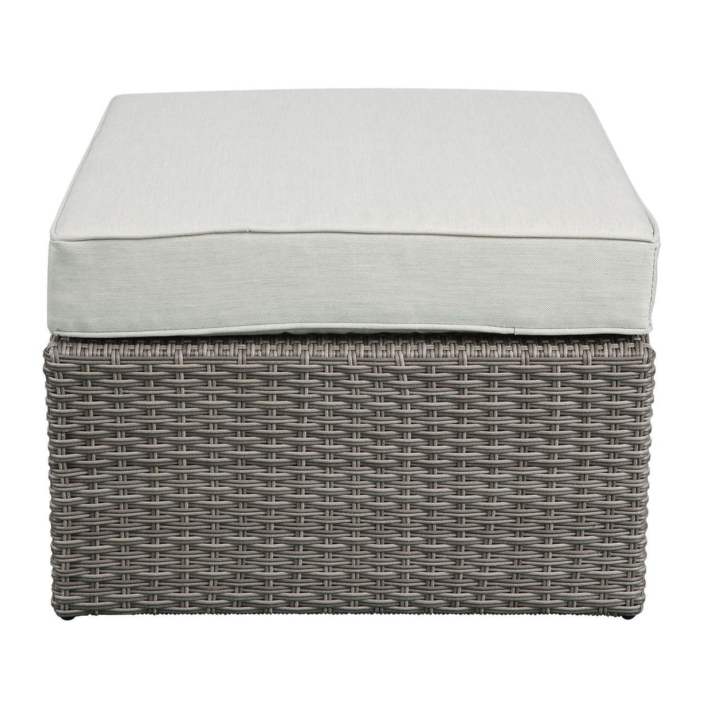 Beige Fabric Patio Sofa & Ottoman with 2 Pillows B703