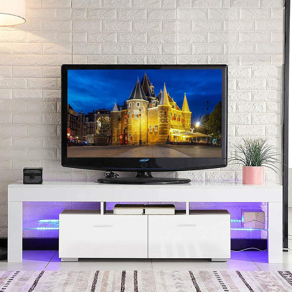 High Glossy TV Stand with LED Light for up to 70 Inches V352