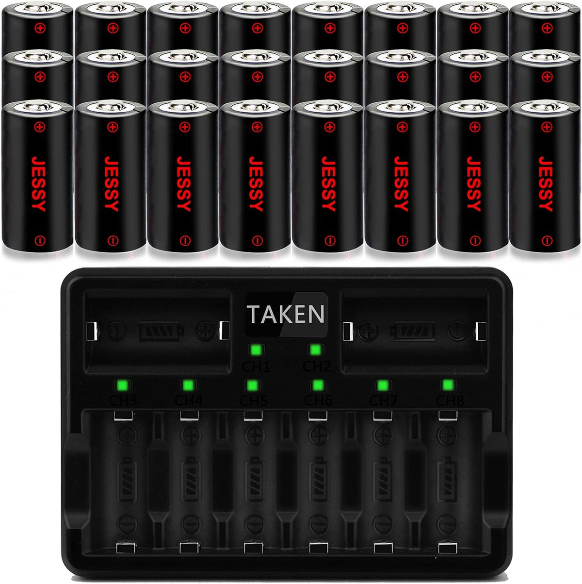 Rechargeable Batteries (24 Pack) with Charger P33821