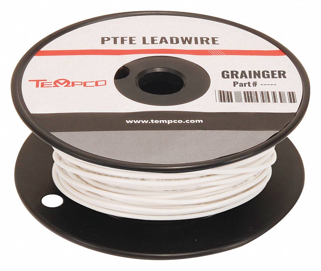 High Temp Lead Wire, 14 Ga, White C285