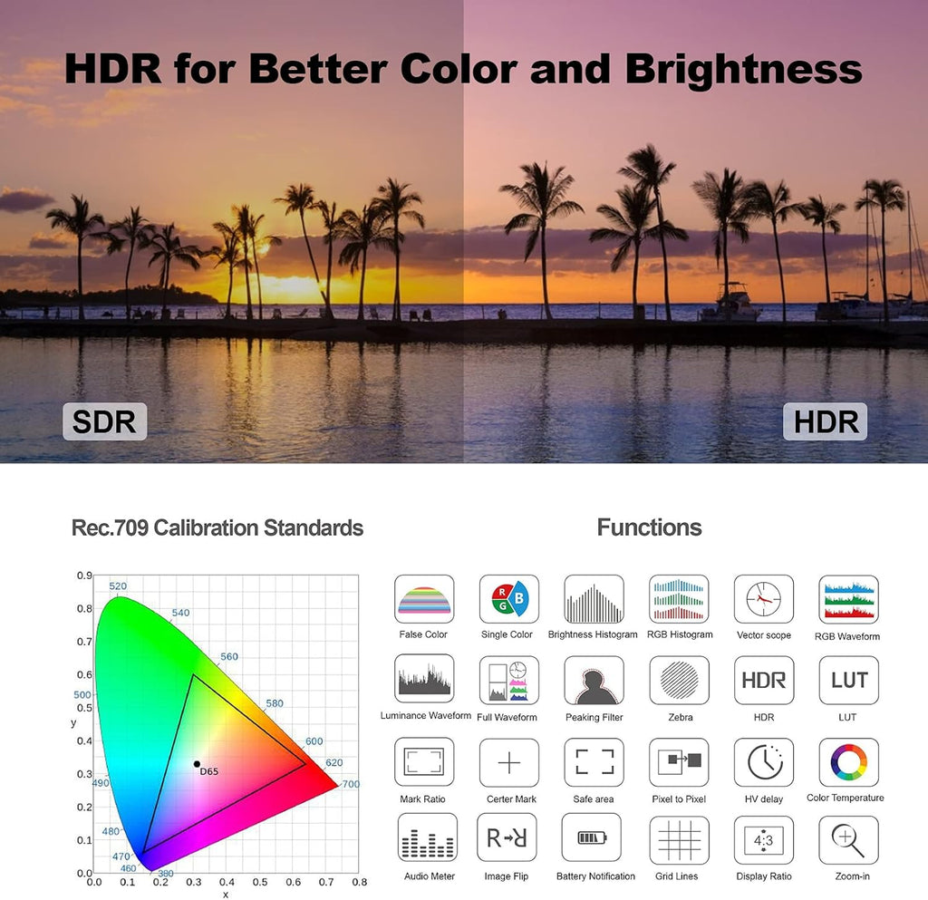 5.5 inch Touch Screen Camera Monitor with HDR K453
