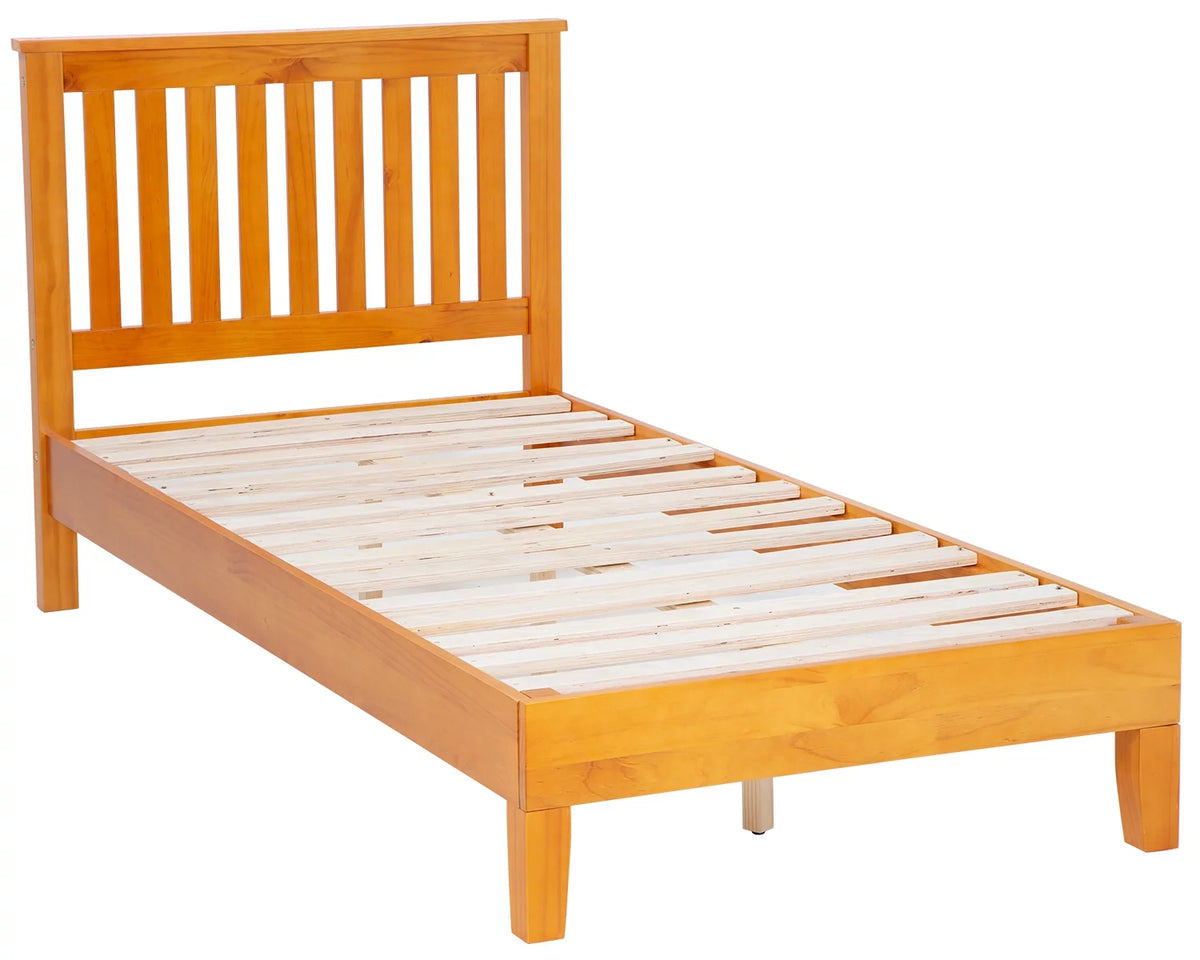 Wood Platform Bed Frame with Headboard Twin C37158