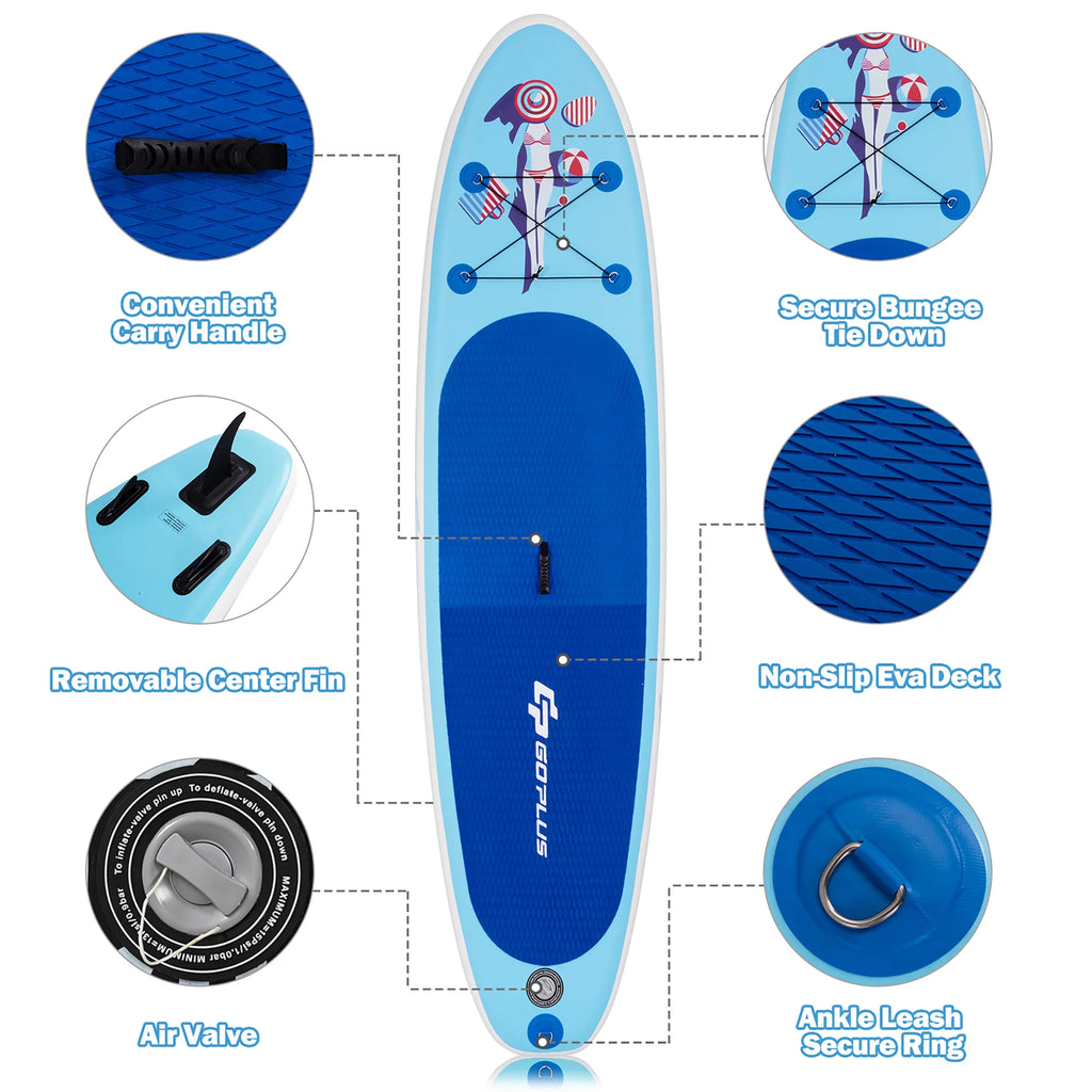 10' Inflatable Stand Up Paddle Board J51733