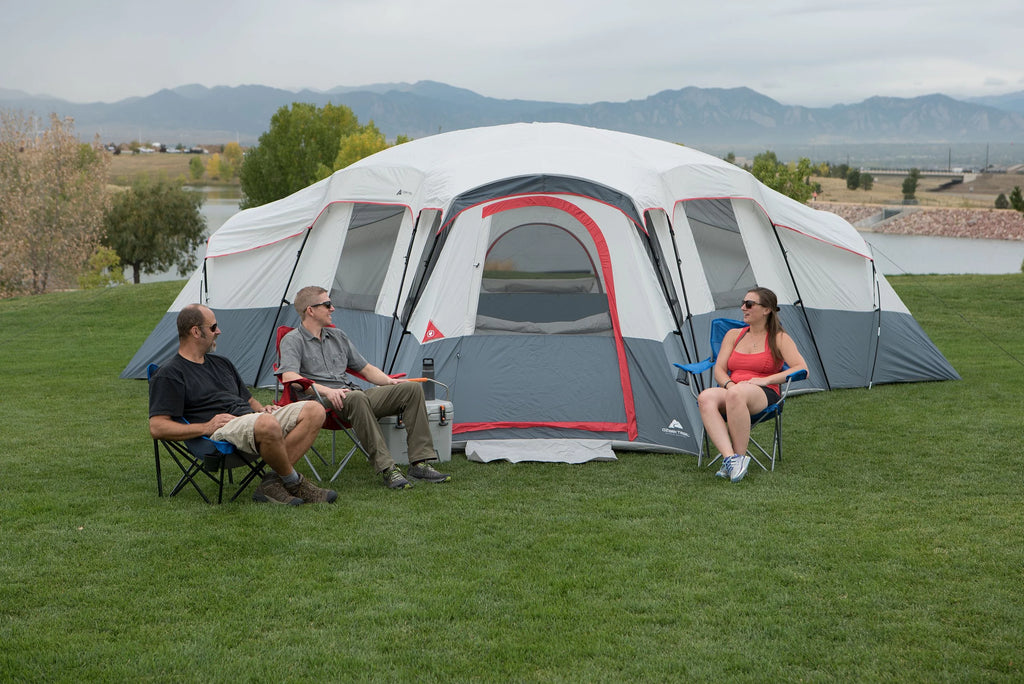 20-Person 4-Room Cabin Tent with 3 Separate Entrances I823