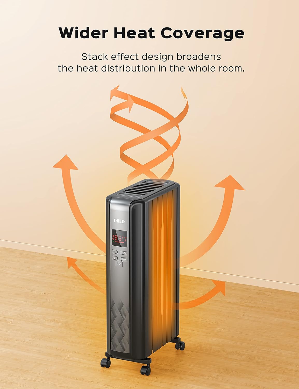 1500W Electric Oil Filled Radiator Heater with Remote Control K316355