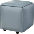 PU Leather Swivel Casters Stackable Ottoman Stool Z15366