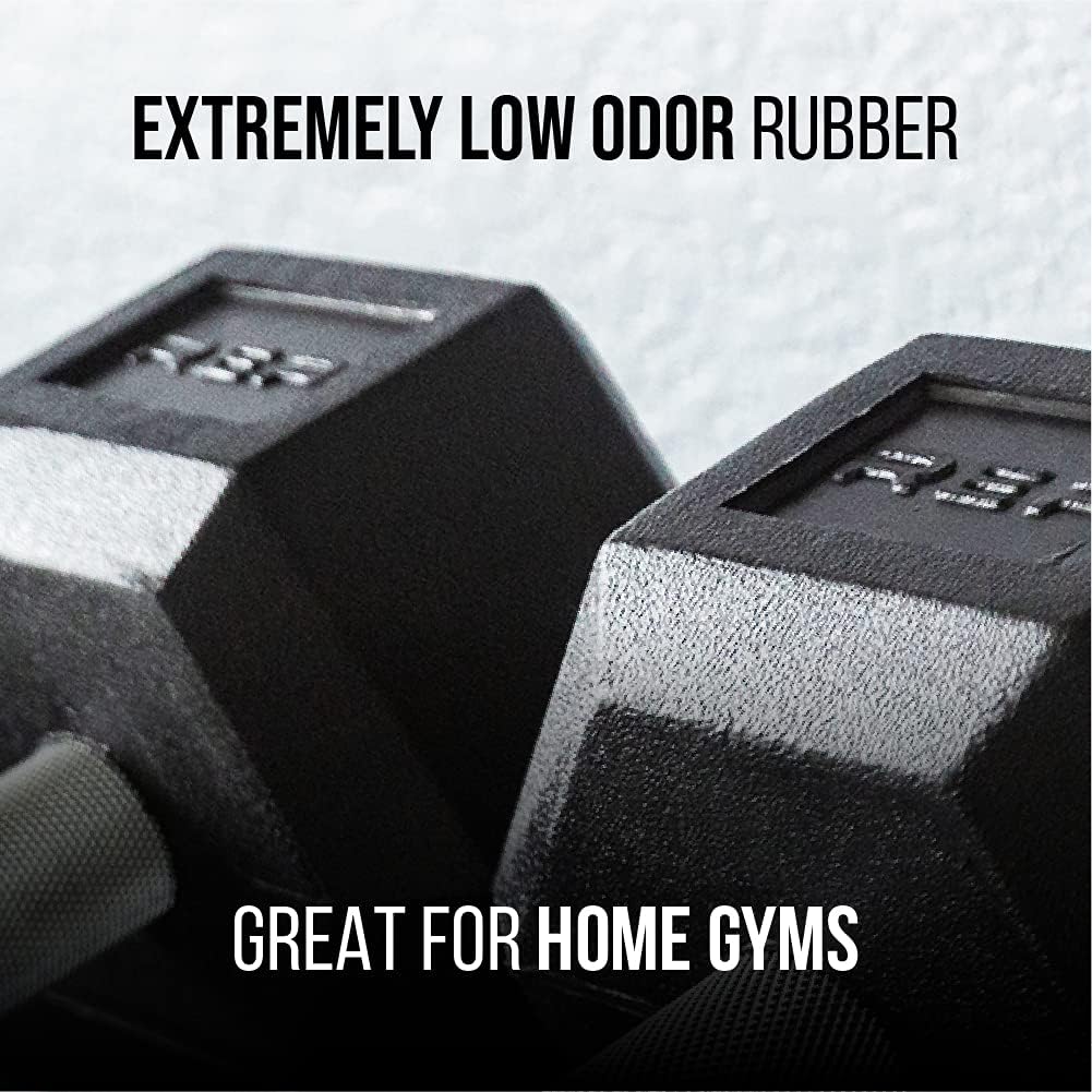 5-50 lb Rubber Hex Dumbbell Set Y49248