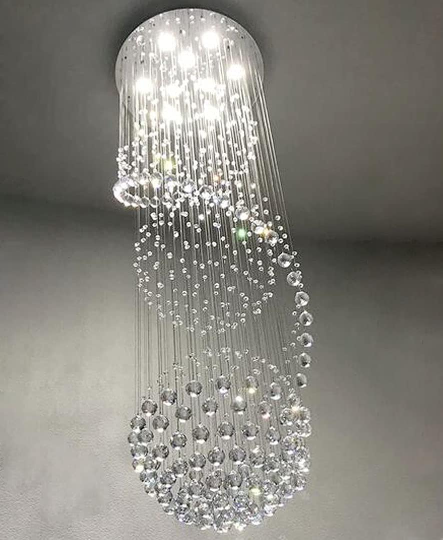 Crystal Raindrop Chandelier LED Bulbs Included P562