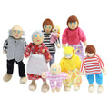 Wooden Doll House Family Dress-up Characters, Family of 7 D489981