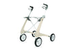 Wide Track Oyster White Rollator Walker with Organizer Bag T21414