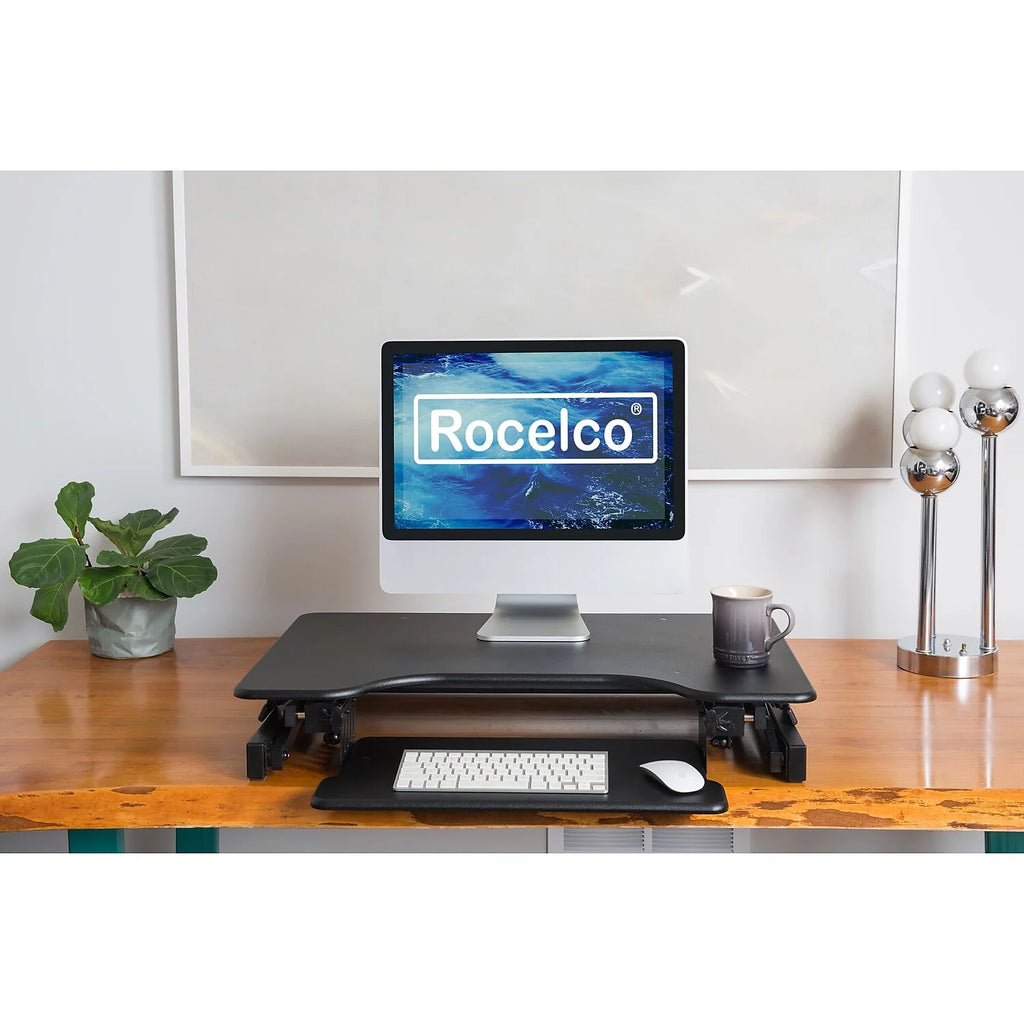 32" Height Adjustable Standing Desk Converter in Black T564