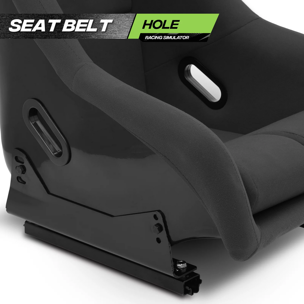 Black Racing Bucket Seat with Adjustable Slide & Angle Q484
