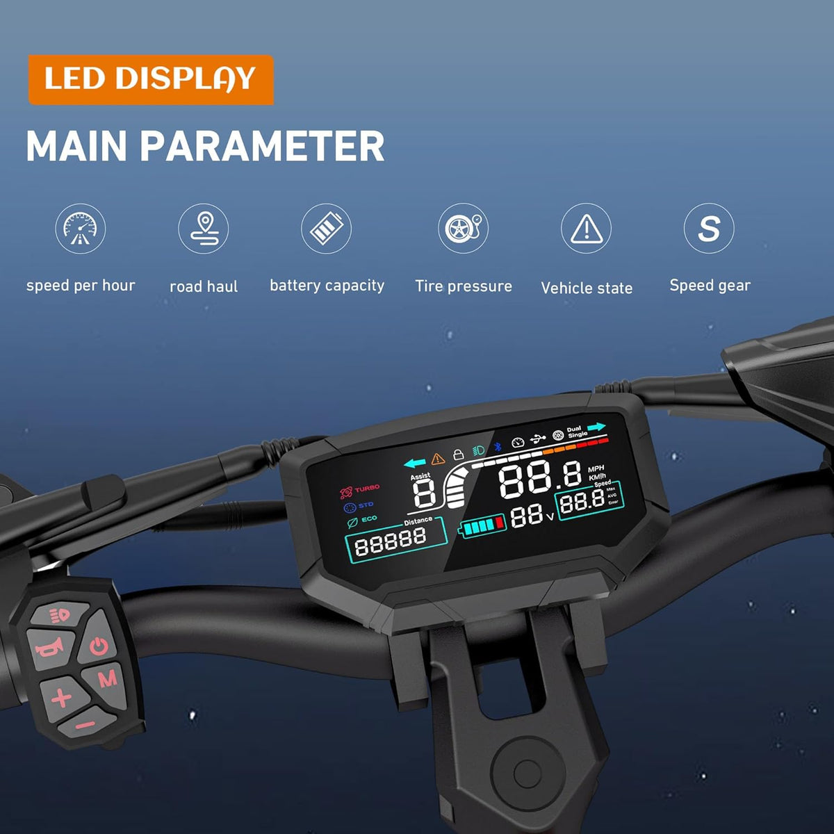 Electric Scooter with 3600W Motors 60V/30AH Battery 11 Inches Off Road Tires F286