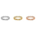 14k White Gold Bezel Set Diamond Eternity Wedding Band Ring Size 7.5 N325