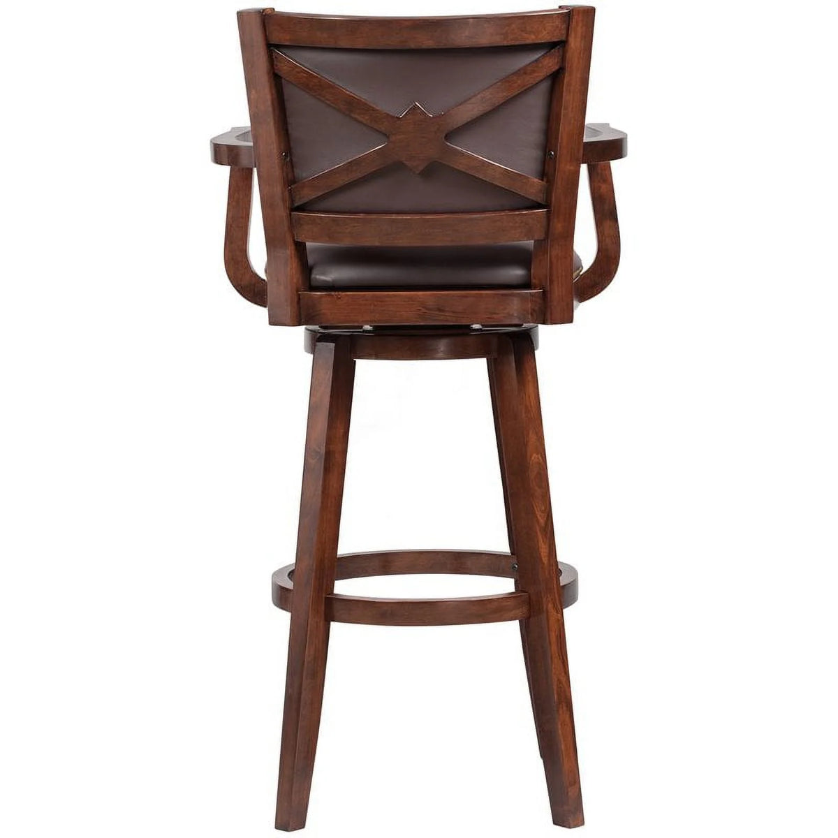 36" Swivel Extra Tall Wood Bar Stool in Cappuccino J810107