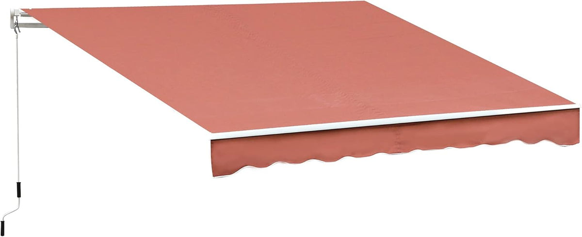 Wine Red Manual Retractable Patio Awning O19834