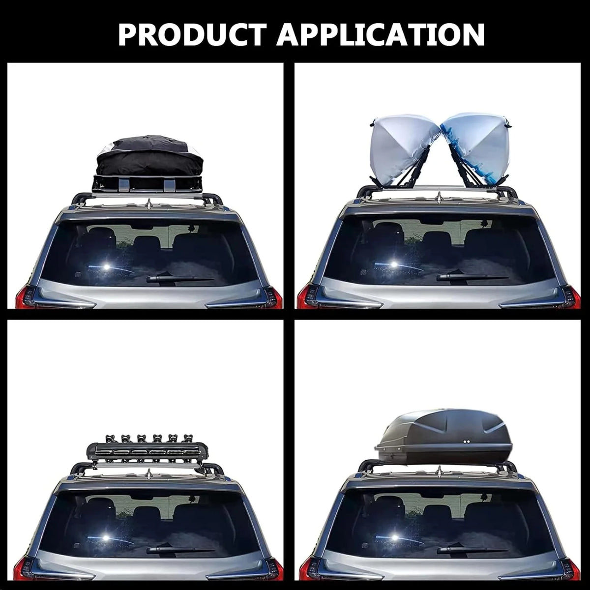 Black Lockable Roof Rack Crossbars for Ki-a NIRO Y69552