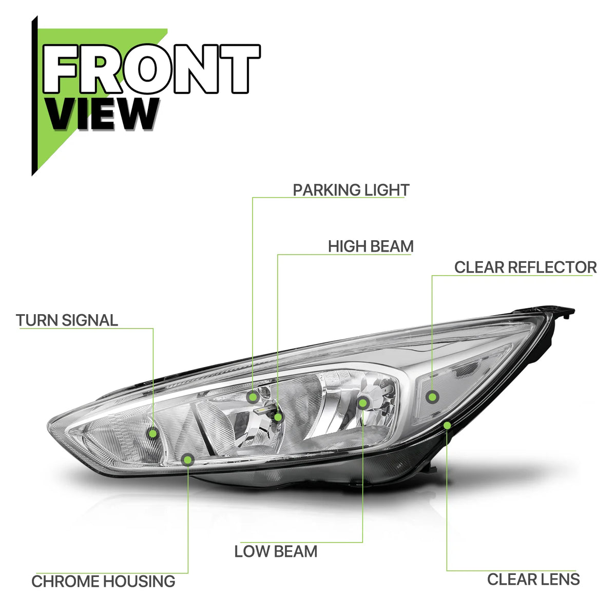 1 Pair Headlight Assembly with Pre-Assembled LED Bulbs T559729