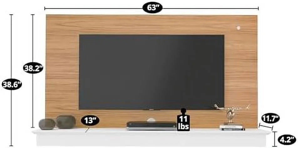 White Floating TV Stand with LED Strip B647012