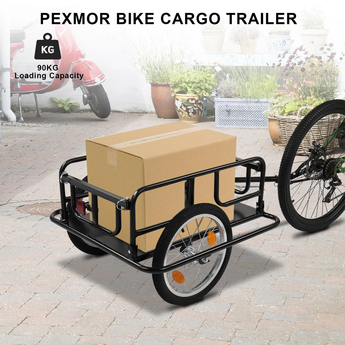 Foldable Bike Cargo Trailer with Universal Hitch L483
