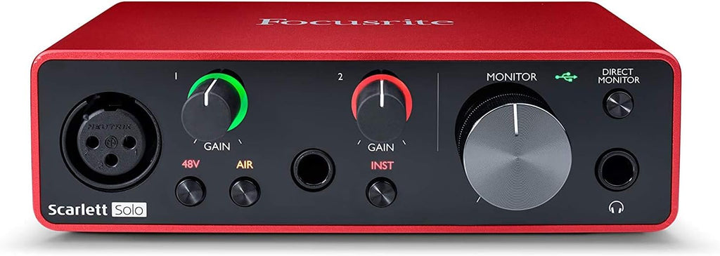 2x2 USB Audio Interface Full Studio Bundle with Studio Monitors and Instrument Cables Y917031