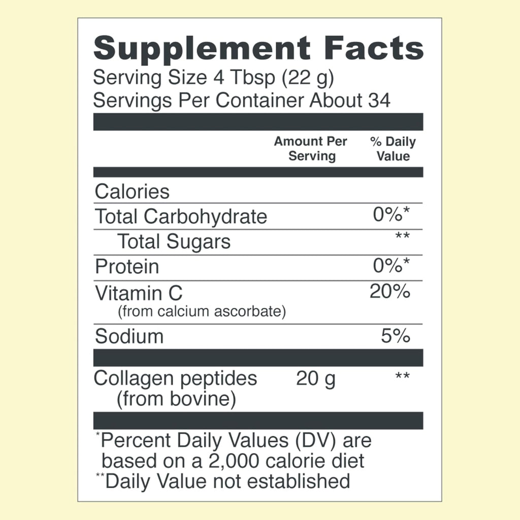 Lemon Collagen Peptides Powder 26.5 Ounce G6225
