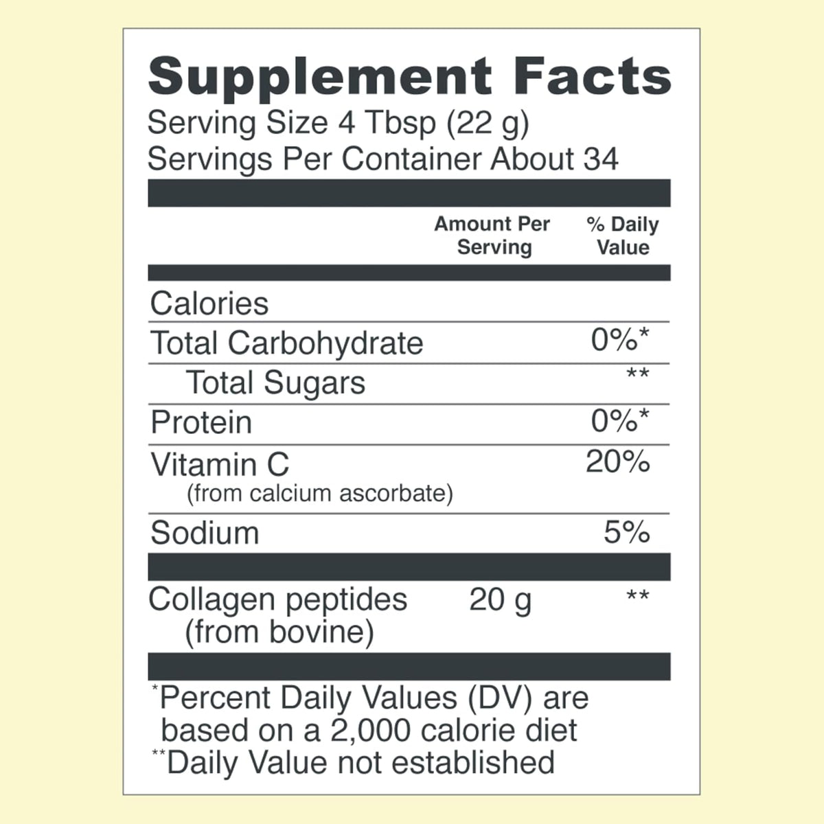 Lemon Collagen Peptides Powder 26.5 Ounce G6225