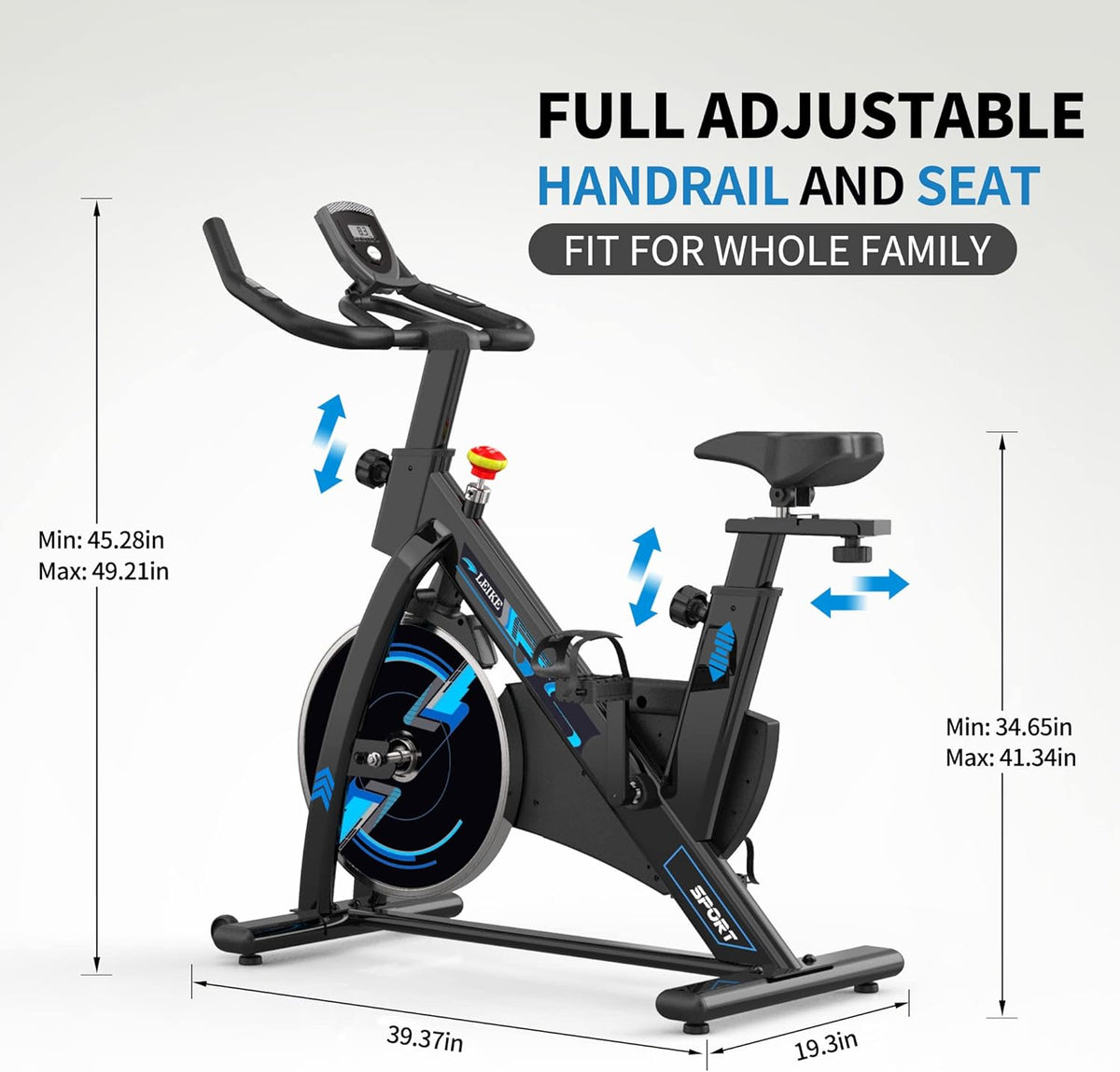 Exercise Bike Magnetic Resistance with Digital Monitor Q398