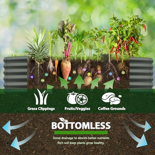 Quartz Grey Galvanized Raised Garden Beds I66007