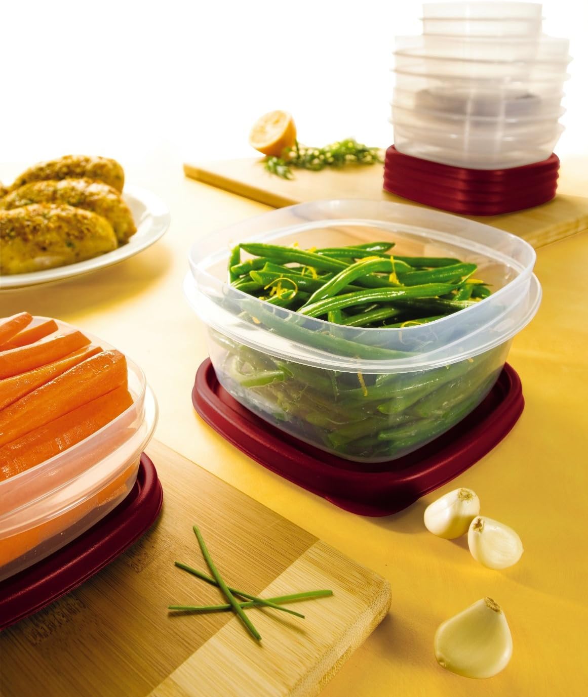 42 Piece Red Food Storage Containers J15191