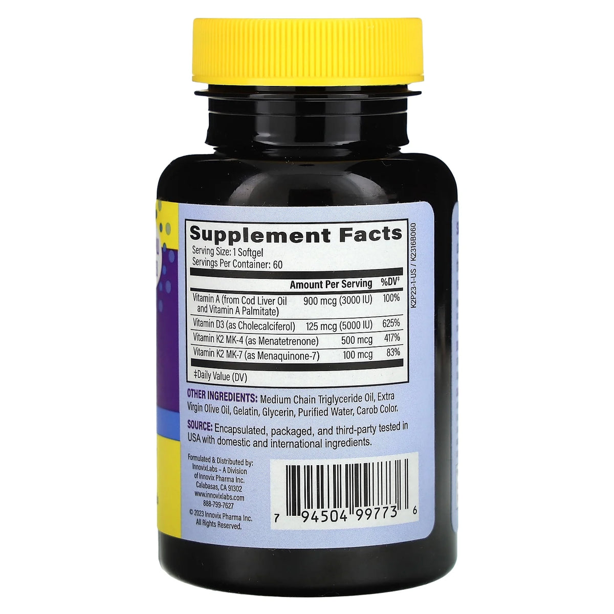 60 Softgels Vitamin D3 K2 Z287099