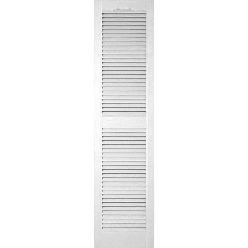 Standard Cathedral Top Center Mullion Open Louver Shutters D890219