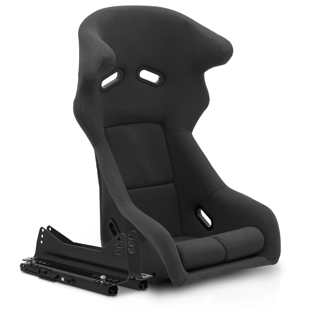 Black Racing Bucket Seat with Adjustable Slide & Angle Q484