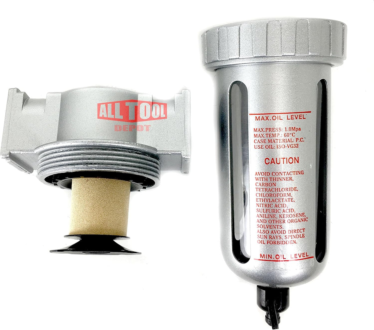 1/2" Mid Flow Particulate Filter Water Trap Separator Compressed Air Compressor N340863
