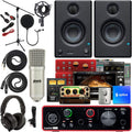 2x2 USB Audio Interface Full Studio Bundle with Studio Monitors and Instrument Cables Y917031