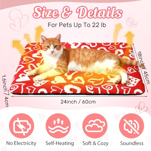 2 Pack Green Self Warming Cat Bed 18 x 24 Inch N719383