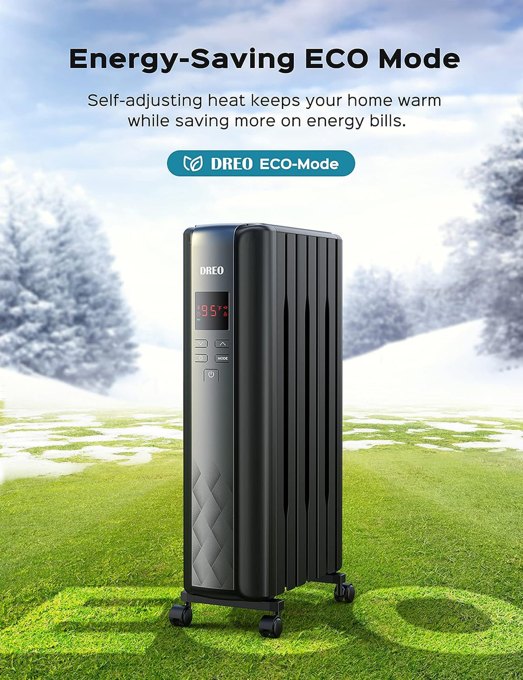 1500W Electric Oil Filled Radiator Heater with Remote Control K316355