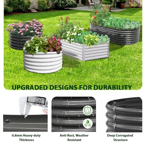 Quartz Grey Galvanized Raised Garden Beds I66007