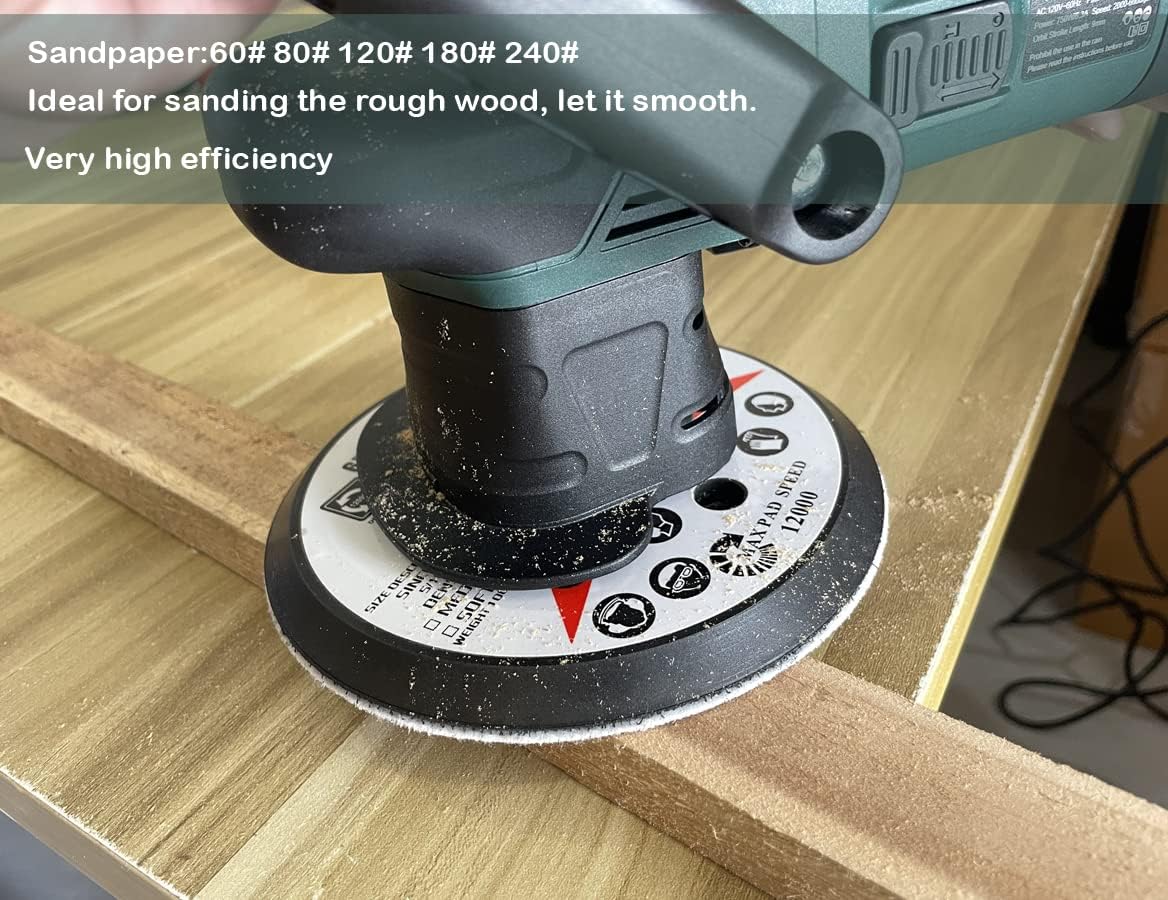 6 inch 750W Random Orbital Polisher Buffer with 6 Variable Speed D862