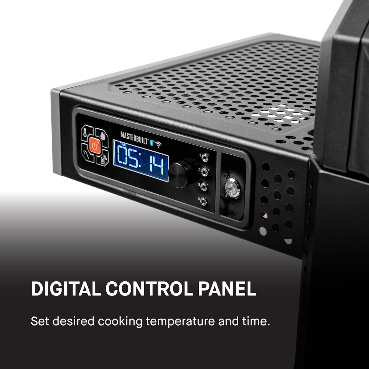 Black Digital Charcoal Grill and Smoker Combo O9947