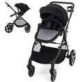 2 in 1 Aluminum Baby Stroller with Reversible Seat, Black Y53140