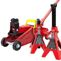 2 Ton Hydraulic Trolley Floor Jack with 2 Jack Stands R7490