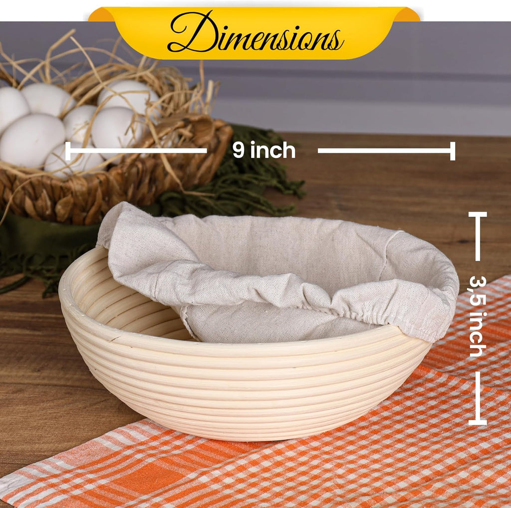 Round 9 inch Sourdough Proofing Basket P48599