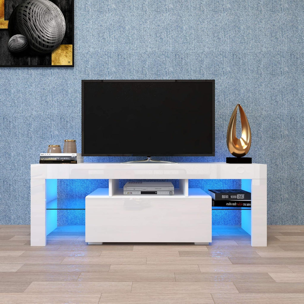 High Glossy TV Stand with LED Light for up to 70 Inches V352