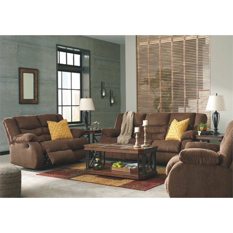 Chocolate Reclining Sofa B15834
